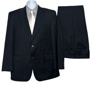 Jos. A. Bank Black Pinstripe Men's Suit